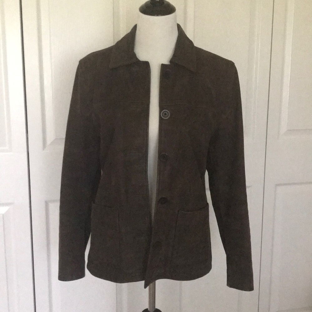 Leather or Timberland jacket medium